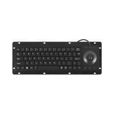 China teclado de computador industrial teclado de plástico preto à prova de poeira personalizado com interface USB ou PS2 e layout personalizado disponível à venda