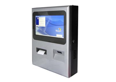 China Wallmount Interactive IR Touchscreen Kiosk with QR code and Bar Code Reader and Thermal Printer for sale