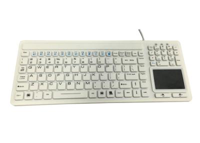 China EMC de Emissie 107 Sleutels maakt Siliconetoetsenbord 100mA met Muis Touchpad waterdicht Te koop