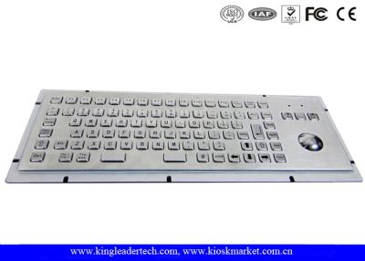 China 86 bewerteter Edelstahl-industrielle Kiosk-Tastatur der Schlüssel-IP65 mit Rollkugel zu verkaufen