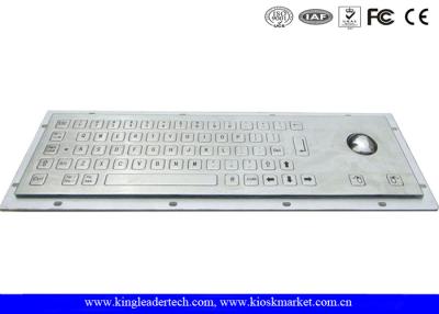 China Schroffe 65 Schlüssel-industrielle Kiosk-Tastatur mit kurzen Schlüsseln und Rollkugel zu verkaufen