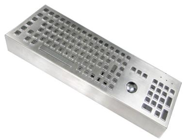 China Teclado industrial de escritorio del metal Ip68 con el ratón lleno Touchball de las llaves en venta