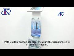 rugged metal secure lockable anti-theft enclosure and stand for ipad or tablet