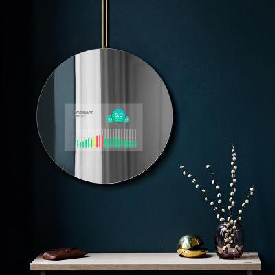 China Bright Round Vanity Led Speakers Android Touch Scree Display Smart Magic Mirror for sale