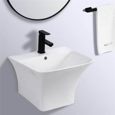 China Hot-selling high temperature ceramic wall-hung ware modern cheap sanitary ware wash sink Wall-hung Wall-hung Basin for sale