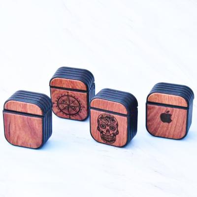 China Shockproof Laser Engraved Solid Wood Protective Drop-Emboss Earphone Case for Airpods and for Airpods Pro for sale