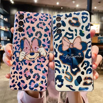 China Shockproof For Samsung note20 s10 Female Leopard Print Electroplate IMD Cute Case High Quality Cell Phone Case Anti-drop For S21U S20plus for sale