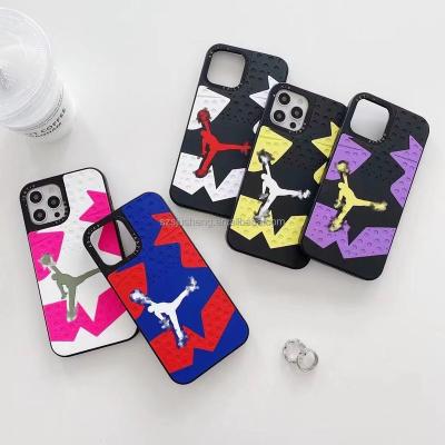 China 2021 latest hot-selling shockproof 3D sports brand stereo silicone cell phone case for iPhone13 new phone bag for 12Promax 11 8plus for sale