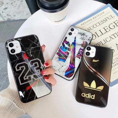 China Wholesale Fashion Ni KE Cell Phone Glass Case Apply For iPhone XS/Jordan 23 For iPhone 11ProMax Case Can Be Customized for sale