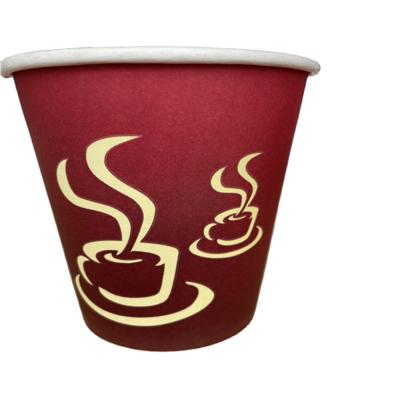 China Disposable Single Wall Paper Cup Coffee Customized Printed Paper Cup Packaging Disposable Paper Cup for sale