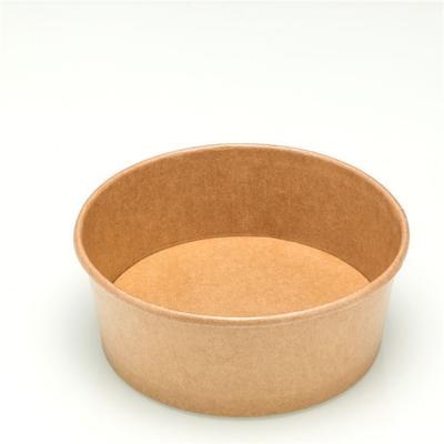 China Disposable Salad Disposable Paper Bowls For Take Out Lunch Box Disposable Paper 1300ml 1000ml for sale