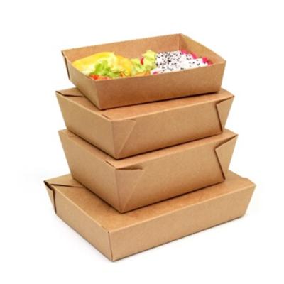 China China Wholesale Kraft Wrapping Paper Whiteboard Takeaway Food Single Wall Disposable Paper Box for sale