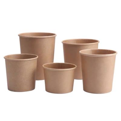 China Disposable Paper Cups /Tubs/Soup Bowl With Lids Disposable Kraft /White Paper for sale