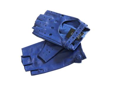 China Short Hollow Out Classic Fingerless Leather Gloves Genuine Sheep Leather for sale