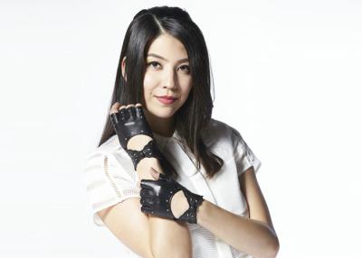 China Unique Female Sexy Hollow Fingerless Leather Driving Gloves / Half Finger Women's Gloves for sale