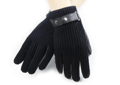 China Wool Knit And Sheep Leather Mens Leather Gloves With Basic Style for sale