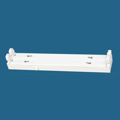 China Metal Base T8 Led Fluorescent Fixture 2*18W Double Tube Light Fitting 36w With Reflector for sale