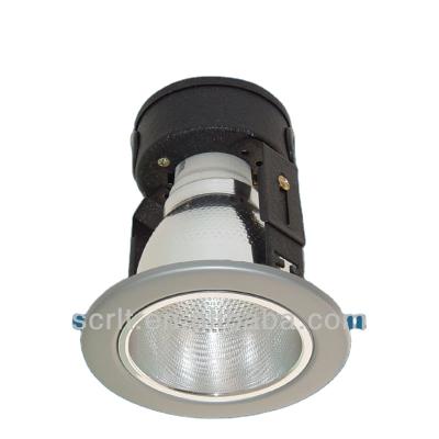 China Traditional commercial lighting recessed downlight, E27 led bulbs, vertical style, white or plating color for sale