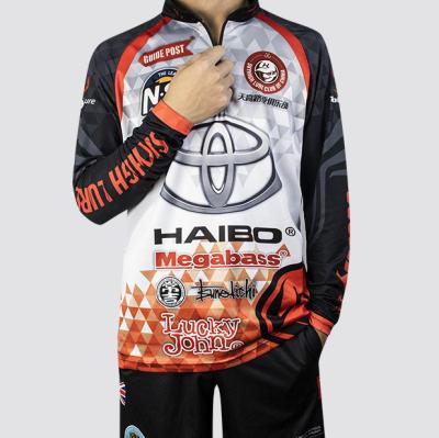 China Pinhole Polo Shirts Fishing Suits Quick Dry UPF40+ Sublimation for sale