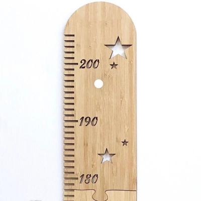 China Europe Baby Height Meter Growth Scale Sticker Ruler Measure Nordic Style Child Kids Room Decorations Wood Wall Decor for sale