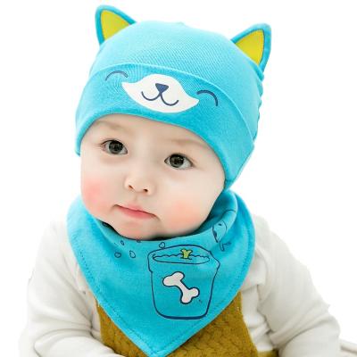 China 2018 Autumn New Sweetly Princess Mother Baby Child Hat Puppy Wangwang Round Machine Hat Suit Knit Hat Autumn And Winter Collar for sale