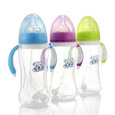 China BPA Free Apple Bear Manufacturer Wide-Mouth Wholesale OEM Customized PP Plastic Baby Bottle 330ml for sale