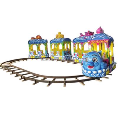 China Mini Theme Park Amusement Park Kids Train Rides Entertainment Equipment Train Set On Sale for sale