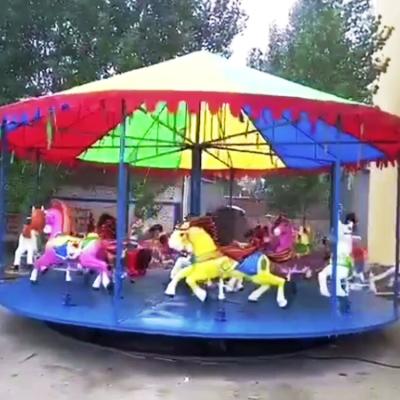 China Plark Outdoor Mini Carousel Rides Carousel Ride Amusement Rides Trailer Mounted Carousel for sale