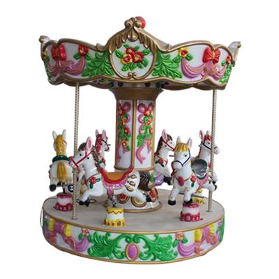 China Mini theme park amusement park 6 seats kiddie horse carousel rides for shopping mall for sale