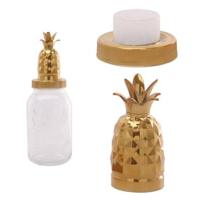 China Non Spill Custom Pineapple Shape Plastic Bottle Cap for sale