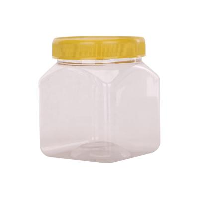 China Food Square Shape Plastic Jar For Honey Packing for sale