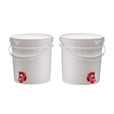 China New Material Round Open Top Edge Lock Plastic Paint Bucket for sale