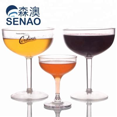 China For Cocktail Customized Modern Stemless Plastic Wine Glass, Plastic Cocktail Glass, Plastic Martini Glass With Logo for sale