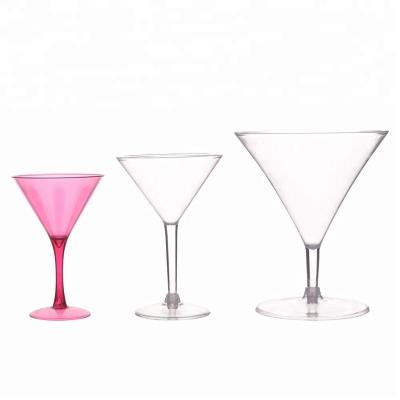 China Wholesale Stealth Plastic Cocktail Glass PS Amazon Success Tall Martini Wine for sale