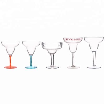 China Wholesale customized stemless plastic cocktail glass of 2018 amazon success wine drink margarita with logo for sale