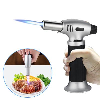 China Butane Gas Blowtorch Jet Lighter Culinary Solder Cooking Rechargeable Cooking Tool LXY9 for sale