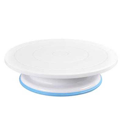 China 11Inch Disposable Plastic Cake Tool Hot Selling Kitchen Products Cake Rotating Rack Cake Decorating Turntable for sale