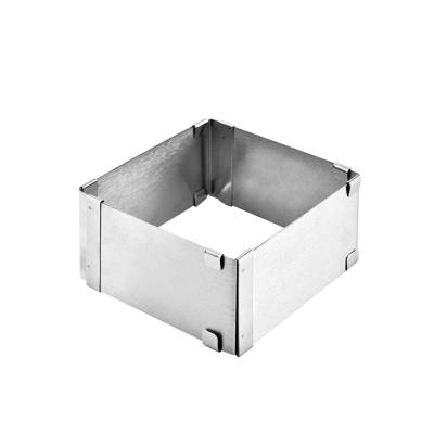 China Sustainable Popular Stainless Steel Cake Rings Square Cake Mousse Mold For Pastry Cake Mousse for sale