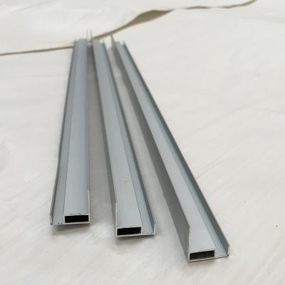 China Aluminum Solar T Trim Frame CNC Aluminum Profile For Wall Tile With Holes/Anodized Aluminum Building Materials/Polishing Aluminum Solar T Trim Frame for sale