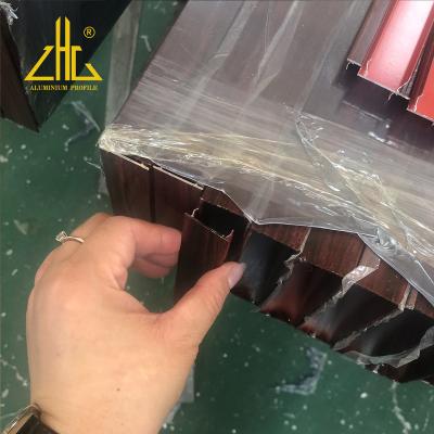 China High Quality Transport Tools OEM ODM Wood Grain Aluminum Extrusions Profiles Square Tube With Cover for sale