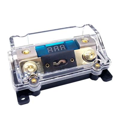 China Car Stereo Audio Led Display Digital Voltage Inline ANL Fuse Holder 0 2 4 Gauge 1 Way for sale