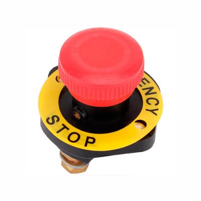 China 300A 200A 150A  AUTOMOTIVE & MARINE Emergency Push Button Isolator Battery Cut Off Switch With A Removable Yellow EMERGENCY STOP for sale