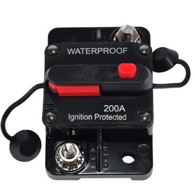 China 48V 200A DC IP67 Circuit Breaker / Manual Reset 1/4 Stud Circuit Breaker for sale