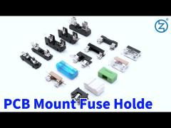 3 Pole PCB Mount Fuse Holder Block 450V 15A -40 - 110Degree Copper Terminal