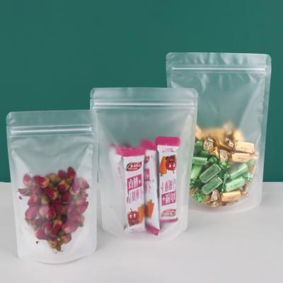 China Disposable Plastic Tea Bag Clear Zip Lock Packaging Plastic Food Packaging Bag For Spices, Cereal, Snacks for sale