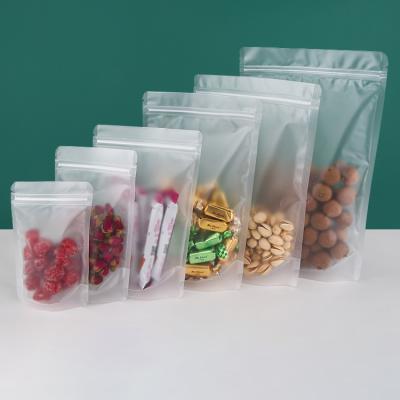 China Disposable Transparent Standup Ziplock Bag Disposable Food Packaging Clear Mylar Zip Lock Cereal Snack Bags Plastic Bags for sale