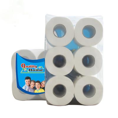 China Eco-friendly Good Quality Fast Dissolving Bamboo Custom Tissue Roll Toilet Paper Roll 3 Ply Toilet Tissue Roll for sale