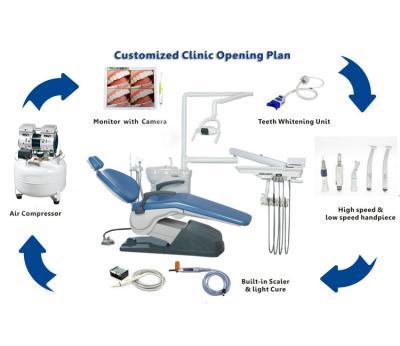 China The metal complete dental printout set /cheap dental unit /unidad dental chair complete set for sales for sale