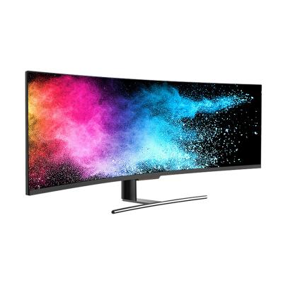 China Desktop Curved 49 Inch Flash Free 144 Hz Game LCD Monitor for sale