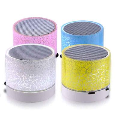 China New Cheap AirPlay Free Wireless Speaker With BT Radio Colorful Speaker With LED Light for sale